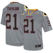 Nike Washington Redskins -21 Sean Taylor Lights Out Grey Men's Stitched NFL Elite Jersey