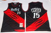 Mitchell And Ness Toronto Raptors -15 Vince Carter Black Red Throwback Stitched NBA Jersey