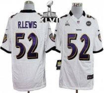 Nike Ravens -52 Ray Lewis White Super Bowl XLVII Stitched NFL Game Jersey