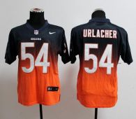 Nike Bears -54 Brian Urlacher Navy Blue Orange Men's Stitched NFL Elite Fadeaway Fashion Jersey