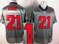 Nike San Francisco 49ers #21 Frank Gore Elite Grey Shadow Men's Stitched NFL Autographed Jersey