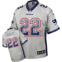 Nike New England Patriots -22 Stevan Ridley Grey Mens Stitched NFL Elite Drift Fashion Jersey