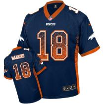 Nike Denver Broncos #18 Peyton Manning Navy Blue Alternate Men's Stitched NFL Elite Drift Fashion Je
