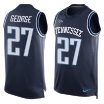 Nike Tennessee Titans -27 Eddie George Navy Blue Alternate Stitched NFL Limited Tank Top Jersey