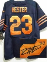 NEW Signed Elite Chicago Bears 23 Devin Hester Blue with Orange Number