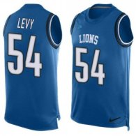 Nike Lions -54 DeAndre Levy Blue Team Color Stitched NFL Limited Tank Top Jersey