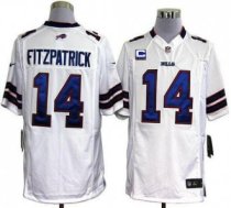 Nike Bills -14 Ryan Fitzpatrick White With C Patch Stitched NFL Game Jersey