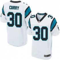 Nike Carolina Panthers -30 Stephen Curry White Stitched NFL Elite Jersey