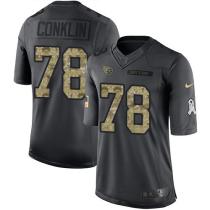 Tennessee Titans -78 Jack Conklin Nike Anthracite 2016 Salute to Service Jersey