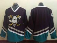 Anaheim Ducks Blank Purple Turquoise CCM Throwback Stitched NHL Jersey