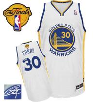 Revolution 30 Autographed Golden State Warriors -30 Stephen Curry White The Finals Patch Stitched NB