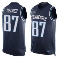 Nike Titans -87 Eric Decker Navy Blue Alternate Stitched NFL Limited Tank Top Jersey