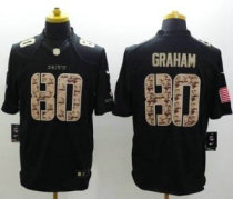 Nike New Orleans Saints -80 Jimmy Graham Black NFL Limited Salute to Service jersey