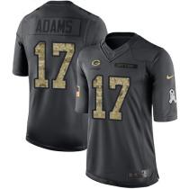 Green Bay Packers -17 Davante Adams Nike Anthracite 2016 Salute to Service Jersey