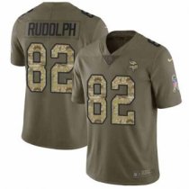 Nike Vikings -82 Kyle Rudolph Olive Camo Stitched NFL Limited 2017 Salute To Service Jersey