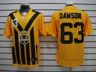 Nike Pittsburgh Steelers #63 Dermontti Dawson Gold 1933s Throwback Men's Embroidered NFL Elite Jerse