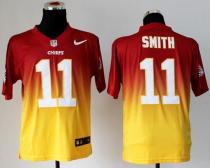 Nike Kansas City Chiefs #11 Alex Smith Red Gold Men's Stitched NFL Elite Fadeaway Fashion Jersey
