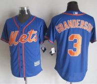 New York Mets -3 Curtis Granderson Blue Alternate Home New Cool Base Stitched MLB Jersey