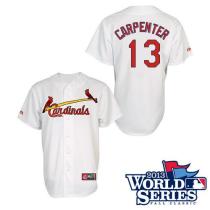 St Louis Cardinals #13 Matt Carpenter White Cool Base 2013 World Series Patch Stitched MLB Jersey