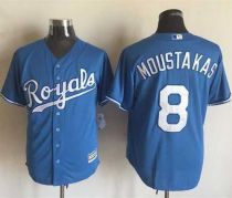 Kansas City Royals -8 Mike Moustakas Light Blue Alternate 1 New Cool Base Stitched MLB Jersey