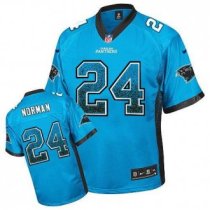 Nike Carolina Panthers -24 Josh Norman Blue Alternate Stitched NFL Elite Drift Fashion Jersey