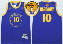 Golden State Warriors -10 Tim Hardaway Blue New Throwback The Finals Patch Stitched NBA Jersey