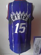 Revolution 30 Autographed Toronto Raptors -15 Vince Carter Purple Stitched NBA Jersey