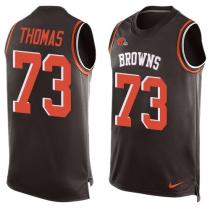 Nike Browns -73 Joe Thomas Brown Team Color Stitched NFL Limited Tank Top Jersey