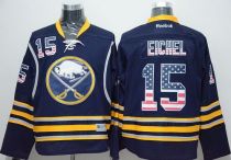 Buffalo Sabres -15 Jack Eichel Navy Blue USA Flag Fashion Stitched NHL Jersey