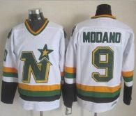 Dallas Stars -9 Mike Modano Stitched White CCM Throwback NHL Jersey
