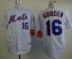 New York Mets -16 Dwight Gooden White Blue Strip Home Cool Base Stitched MLB Jersey