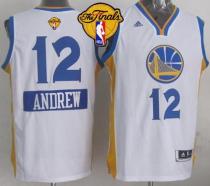 Golden State Warriors -12 Andrew Bogut White 2014-15 Christmas Day The Finals Patch Stitched NBA Jer