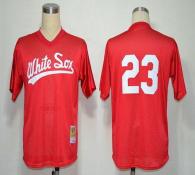 1990 Mitchell And Ness Chicago White Sox -23 Robin Ventura Red Throwback Stitched MLB Jersey