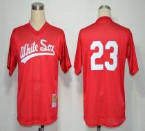 1990 Mitchell And Ness Chicago White Sox -23 Robin Ventura Red Throwback Stitched MLB Jersey