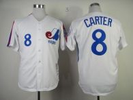 Mitchell And Ness 1982 Expos -8 Gary Carter White Throwback Stitched MLB Jersey