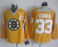 Boston Bruins -33 Zdeno Chara Yellow Practice Stitched NHL Jersey