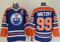 Edmonton Oilers -99 Wayne Gretzky Light Blue CCM Throwback Stitched NHL Jersey