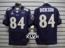 Nike Ravens -84 Ed Dickson Purple Team Color Super Bowl XLVII Men Stitched NFL Elite Jersey