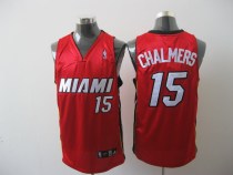 Miami Heat -15 Mario Chalmers Red Stitched NBA Jersey