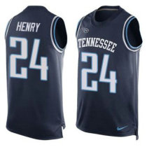 Nike Titans -24 Derrick Henry Navy Blue Alternate Stitched NFL Limited Tank Top Jersey