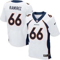 Nike Denver Broncos #66 Manny Ramirez White Men's Stitched NFL New Elite Jersey