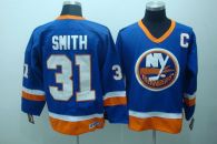 New York Islanders -31 Billy Smith Stitched Baby Blue CCM Throwback NHL Jersey