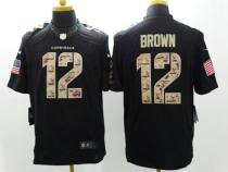 Nike Arizona Cardinals -12 John Brown Black Stitched NFL Limited Salute to Service Jersey