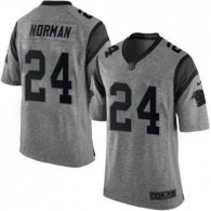 Nike Carolina Panthers -24 Josh Norman Gray Stitched NFL Limited Gridiron Gray Jersey