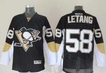 Pittsburgh Penguins -58 Kris Letang Black Stitched NHL Jersey