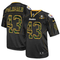 Nike Pittsburgh Steelers #43 Troy Polamalu Black With 80TH Patch Men's Stitched NFL Elite Camo Fashi