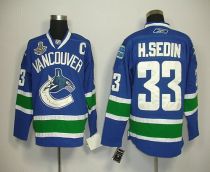 Vancouver Canucks 2011 Stanley Cup Finals -33 Henrik Sedin Blue Stitched NHL Jersey