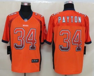 2013 NEW Nike Chicago Bears 34 Payton Drift Fashion Orange Elite Jerseys