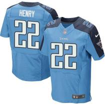 Nike Titans -22 Derrick Henry Light Blue Team Color Stitched NFL Elite Jersey