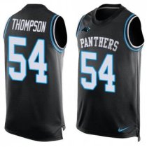 Nike Panthers -54 Shaq Thompson Black Team Color Stitched NFL Limited Tank Top Jersey